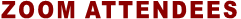 ZOOM ATTENDEES